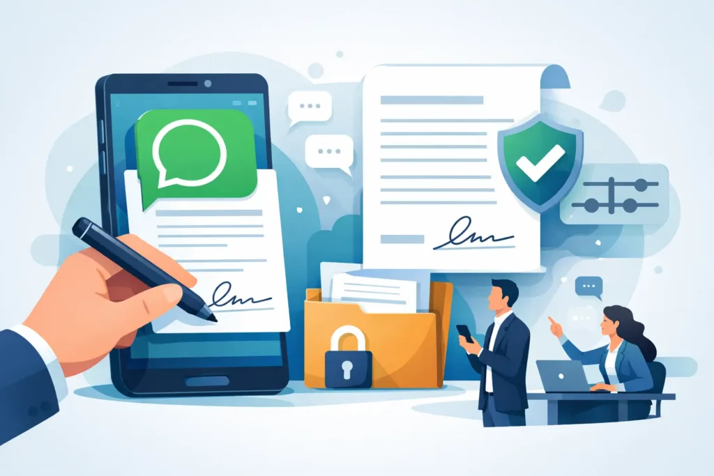 Cómo firmar documentos por WhatsApp con control