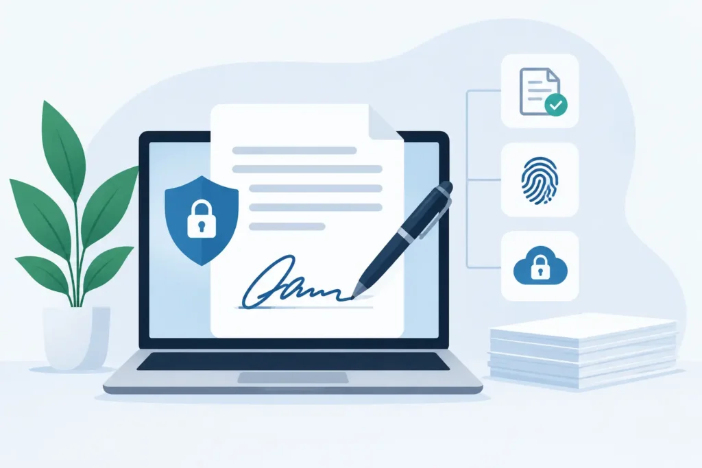 Evidencia electrónica que respalda sus firmas